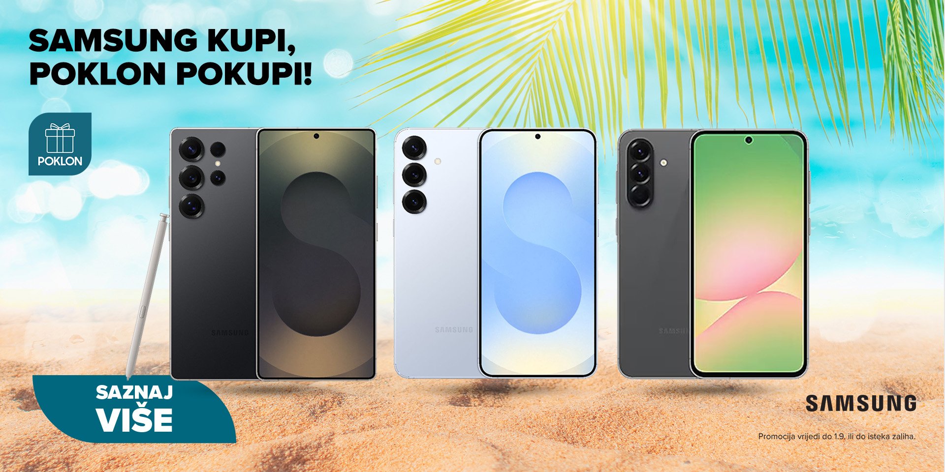 Uz kupnju odabranih Samsung mobilnih uređaja do 1.9.2025. kupci dobivaju gratis poklon